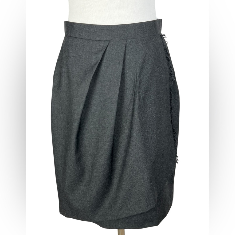 Brooks Brothers Wool Skirt with Fringe Detail Size 4